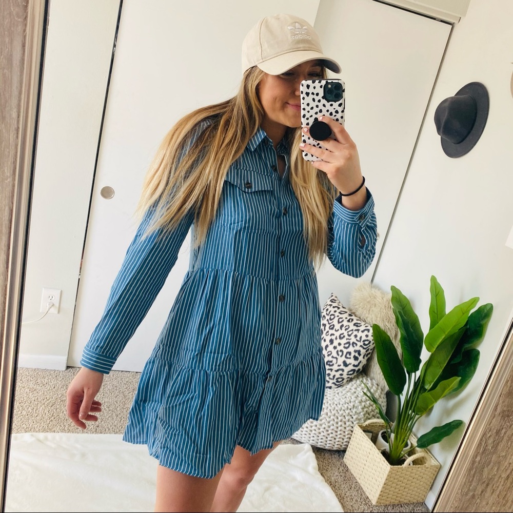 Kori striped button down dress - Picture 2 of 5